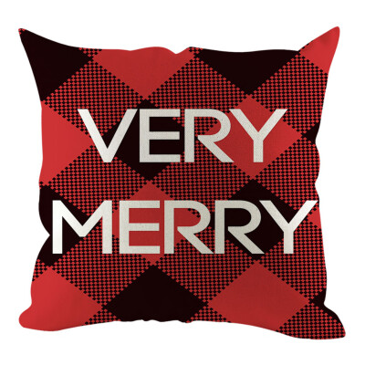 

Siaonvr Christmas Pillow Cover Pillowcases Decorative Sofa Cushion Cover Home Decoration