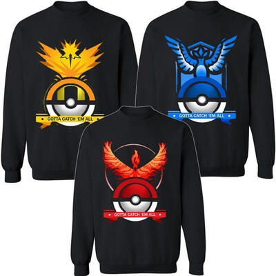 

Pokemon Go Mens Womens Hoodies Pullovers Jumper Tops Casual Blouse Shirt Sweater