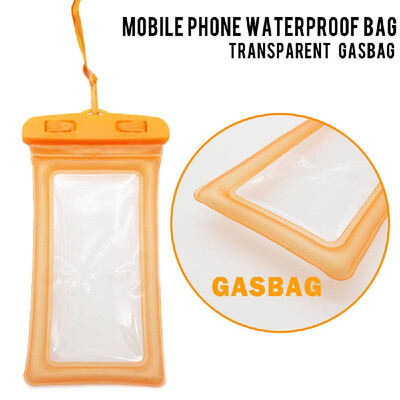 

PVC Float Airbag Waterproof Swimming Bag Mobile Phone Cover Dry Pouch Universal Diving Drifting Bags Orange