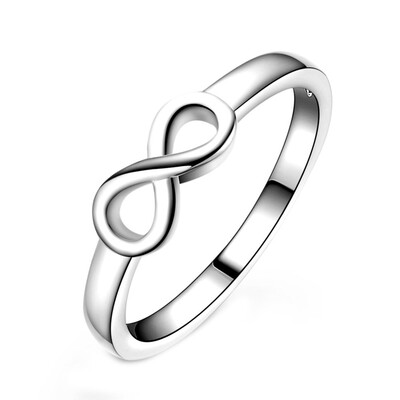 

Hot Sale Fashion 925 Sterling Silver Infinity Ring Statement Jewelry Banquet Party Accessories for Women