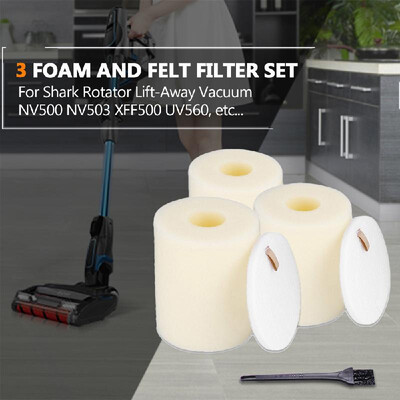 

4 Pack Foam&Felt Filter for Shark Rotator Lift-Away Vacuum NV500 NV503 XFF500 UV560