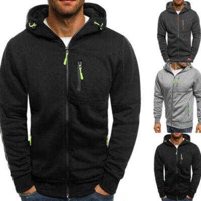 

Mens Winter Hoodies Casual Hooded Sweatshirt Outwear Sweater Warm Coat Jacket
