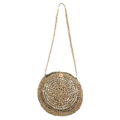 

Round Straw Bags Women Summer Rattan Hollow Beach Shoulder Crossbody Bag