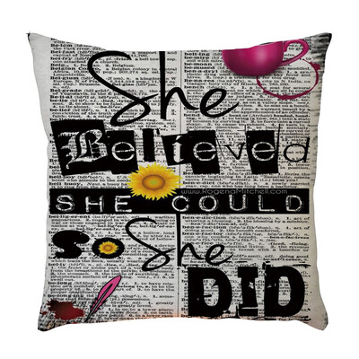 

〖Follure〗Home Car Bed Sofa Decorative Letter Pillow Case Cushion Cover