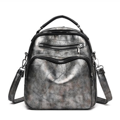 

Fashion Travel Backpacks Women PU Leather Knapsack Shoulder Top-handle Bags