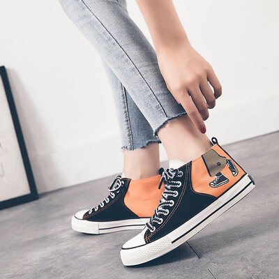 

canvas shoes womens autumn tide shoes high-aid summer-style breathable ins Korean-style shoes&air-style shoes for studen