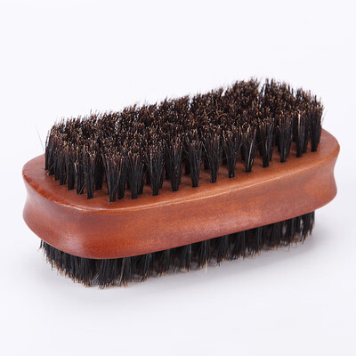 

〖Follure〗New Men Boar Hair Bristle Beard Mustache Brush Hard Oval Wood Handle