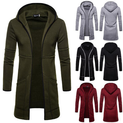 

Fashion Men Winter Warm Hoodies Jacket Slim Fit Casual Smart Cardigan Spliced Coat