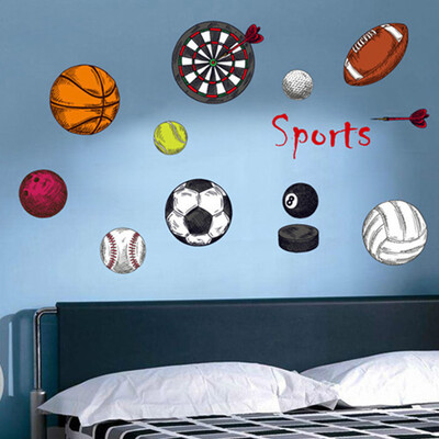 

Gobestart Removable Vinyl Decal Art Mural Sports ball Home Living Room Decor Wall Sticker