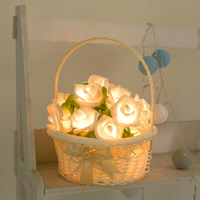 

Gobestart Rose LED Window Curtain Lights String Lamp Party Decor With 20 LED Beads