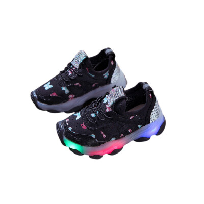 

Children Shoes for girls Baby Boys Shoes Casual Breathable Anti-Slip LED Design Sneakers Girls Soft Soled Walking Shoes