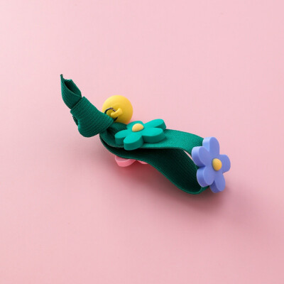 

Korea Style Hair Accessories Knotted Hair Ring Hit Color Flower Hair Rope Cute Candy Color Ball Headdress