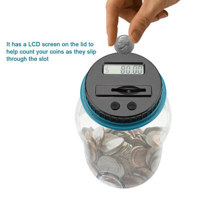 

Greensen LCD Display Digital Piggy Bank Money Box Jar Dollar Coin Counting Box Money Saving Pot