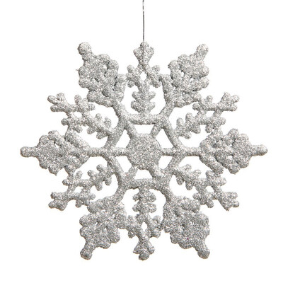 

FUNNYBUNNY 1pcs Multi Color Plastic Glitter Snowflakes Christmas Tree Home Decorations Ornament