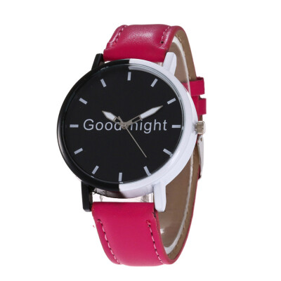 

Good Night Two-Color Patchwork Pattern Quartz Womens Watches Bayan Kol Saaty Fashion Montre Femme Acier Inoxydable Clock