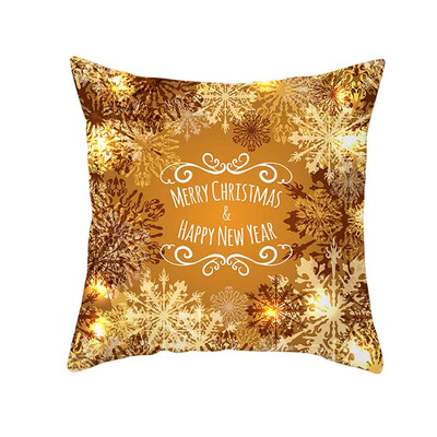 

Tailored Christmas Pillow Case Glitter Polyester Sofa Throw Cushion Cover Home Decor