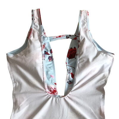 

Roseonmyhand Sexy Floral One Piece Swimwear Bikini Women Floral One Push-Up Padded Swimsuit