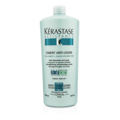 

KERASTASE - Resistance Ciment Anti-Usure Strengthening Anti-Breakage Cream - Rinse Out For Damaged Lengths & Ends 1000ml34oz