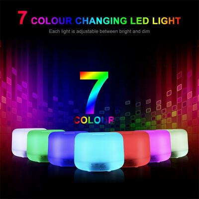 

〖Follure〗300ml Ultrasonic Humidifier Purifier LED Essential Oil Diffuser 7 Color Changing
