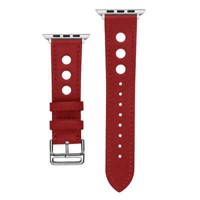 

Leather Big Holes Breathable Watch Band Wrist Strap for iWatch Series 1 2 3