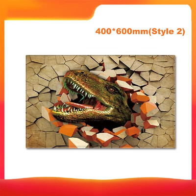 

500800mm 3D Dinosaur Printed Pattern Floor Mat Carpet Soft Flanner Doormat Living Room Bedroom Rug