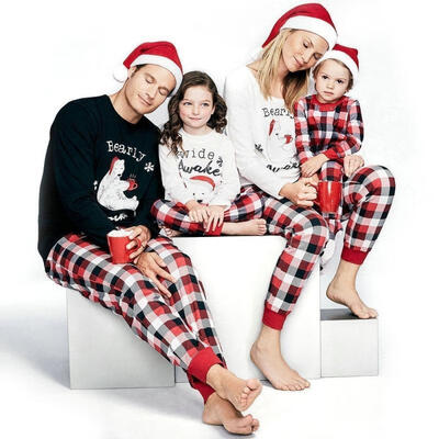 

Family Matching Christmas Pajamas PJs Sets Kids Parents Sleepwear Nightwear