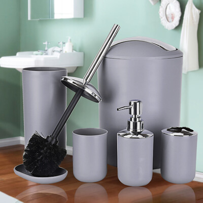 

Siaonvr Bathroom Accessories Set 6 Pcs Plastic Gift Set Tumbler Straw Set Bathroom