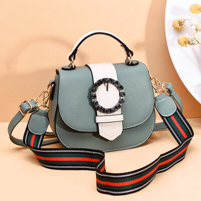 

Summer popular small bag female contrast round drill foreign gas messenger bag ck sweet girl texture portable