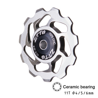 

11T MTB Bikes Rear Derailleur Guide Wheel Roller Pulley Ceramic Bearing Parts