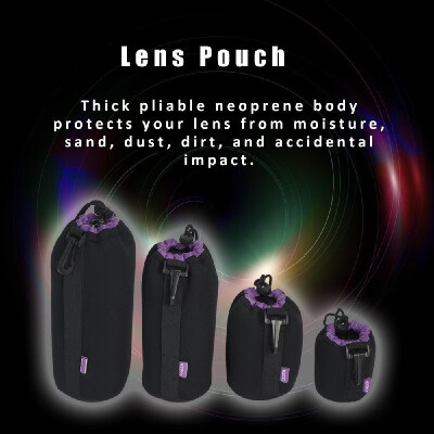 

Photo Thick Protective Neoprene Pouch Set for DSLR Camera Lens Protector  M L XL Set Bag Soft Short Fluff Case