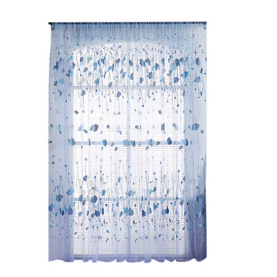 

Fashion Breathing Floral Printed Home Decor Window Screening Curtain Drape