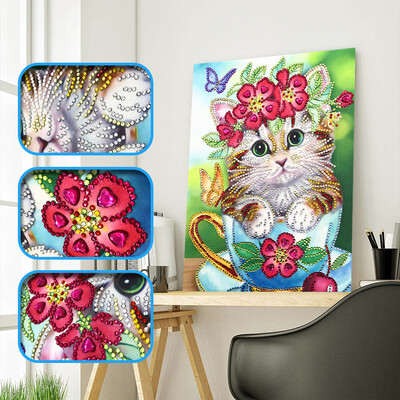 

Toponeto Special Shaped Diamond Painting DIY 5D Partial Drill Cross Stitch Kits Crystal R