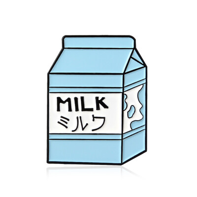 

6 Styles Cute Cartoon Coffee Cup Milk Enamel Badge Collar Brooches Pin Clothes Jewelry Decor