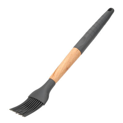 

Silicone Kitchenware Shovel Rice Spoon Butter Brush Cookware wBeech Handle