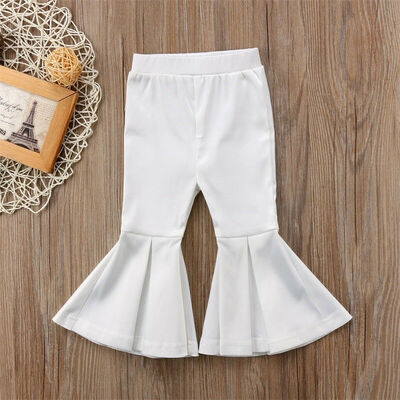 

Toddler Baby Girls Kids Bell Bottom Flare Pants High Waist Trousers Leggings