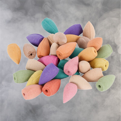 

80pcsbag hollow reverse incense Natural lavender rose sandalwood incense cones