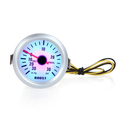 

Turbo Boost Vacuum Press Gauge Meter for Auto Car 2" 52mm 030inHg 030PSI Blue LED Light