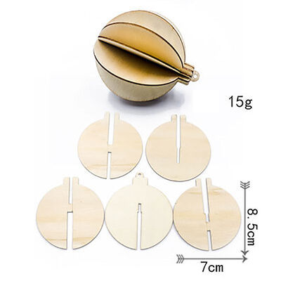 

5PCS Wood Slices Splicing DIY 3D Christmas Pendants With Hang String For Xmas Tree Or Home Indoor Decorations Produtos Natalinos
