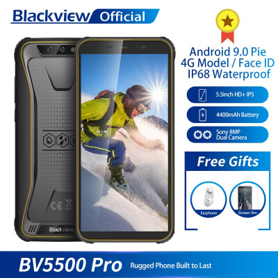 

Blackview BV5500 pro IP68 Waterproof 4G Mobile Phone 3GB16GB 55" Screen 4400mAh Android 90 Pie Dual SIM Rugged Smartphone