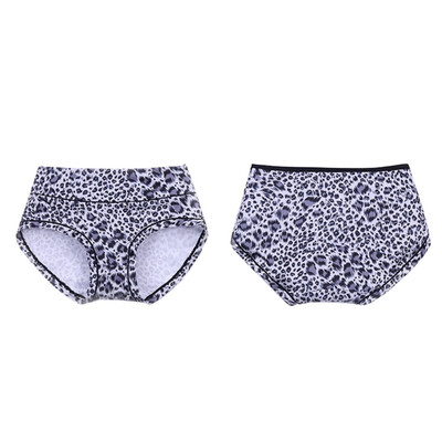 

Fashion Sexy Mid Waist Breathable Hip Leopard Womens Underwear Cotton Simple Leopard Briefs