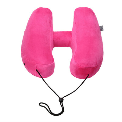 

Toponeto Inflatable Soft Car Travel Head Neck Rest Air Cushion H Pillow Sleep Cushion
