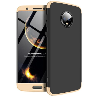 

MOONCASE Moto G6 three-section all-inclusive shield - black gold