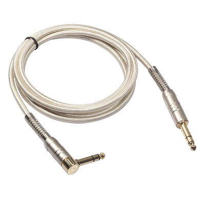 

635mm TRS Stereo Male to Male Straight to 90 Degree Audio Cable Wire Cord