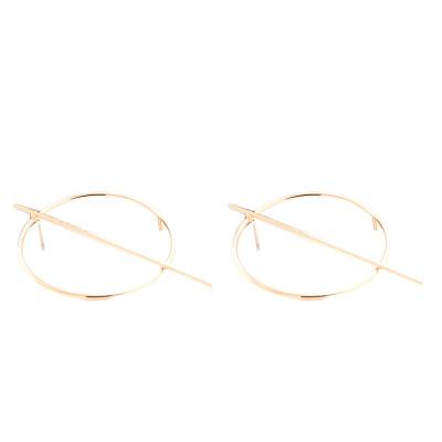 

Fashion EarringsNew Modern European Stylish Simple Geometric Hollow Ring Earrings Exaggerated Fashion Earrings