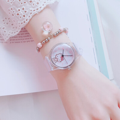 

Pointer Tide Children Primary School Students Lovely Princess Pink Girls Watches Female Middle School Students Waterproof Junior H