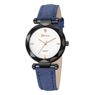 

Geneva Women Watches Scale Irregular Dial Ladies Quartz Wristwatch High Quality Leather Strap Casual Clock Gift Montre Femme