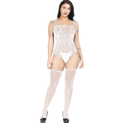 

Toponeto Women Open Crotch Mesh Lingerie Hollow Fishnet BabyDoll Underwear Nightwear