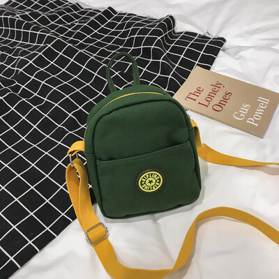 

Net red small black bag simple diagonal female canvas wideband students wild ins girls diagonal fashion crossbody small