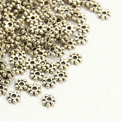 

PH PANDAHALL 200 Pcs Tibetan Alloy Flower Spacer Beads for Bracelet Necklace Jewelry Making