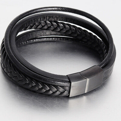 

Sexy Cool Bracelet Men Leather Belt Boat Anchor Wristband Bangle Bracele
